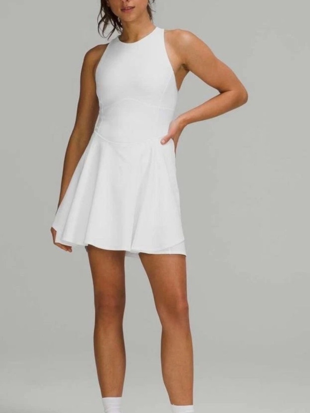 lululemon athletica court crush  White Sleeveless Athletic tennis Dress Sz 4